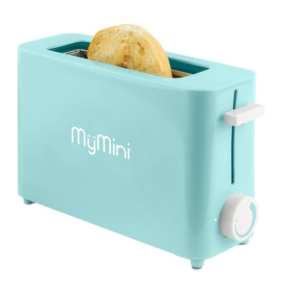 MyMini Single Slice Toaster – Aqua Retro Compact Kitchen Appliance 500 Watts - Picture 2 of 9